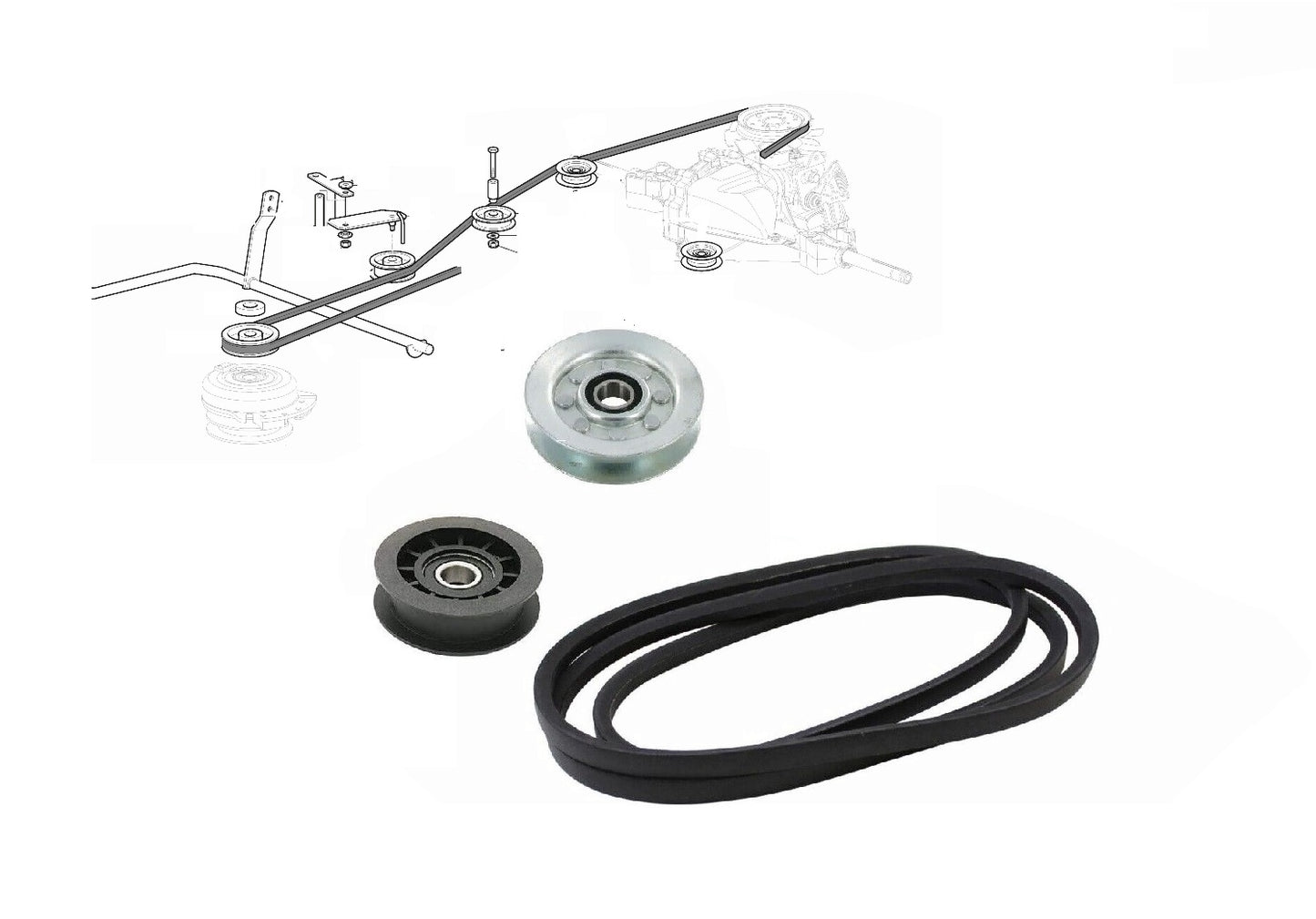 Antrieb Set Fahrantrieb MP84 Hydro Keilriemen Spannrolle